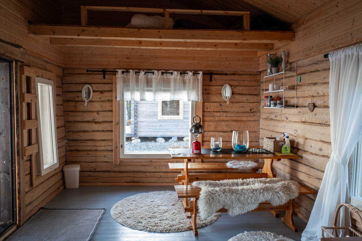 Kutulammen erämökki - Saunalla