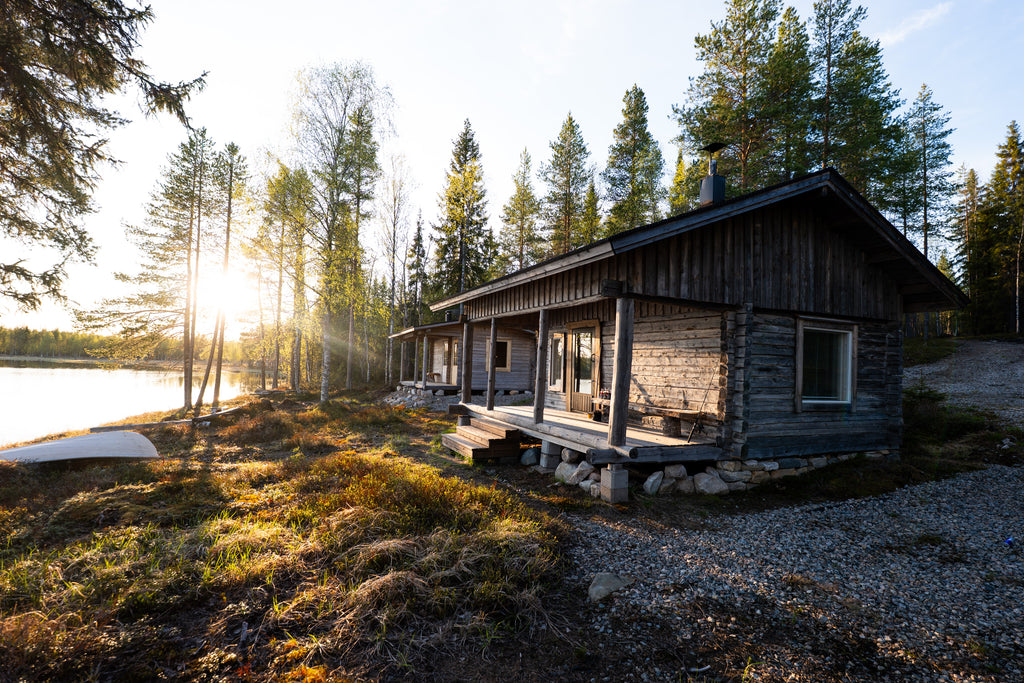 Kutulammen erämökki - Saunalla