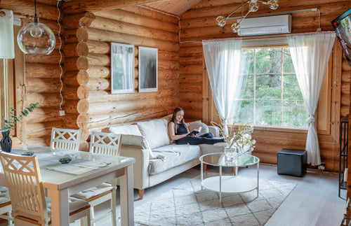 Villa Hiisi log cabin surrounded by nature in Ranua, Finnish Lapland