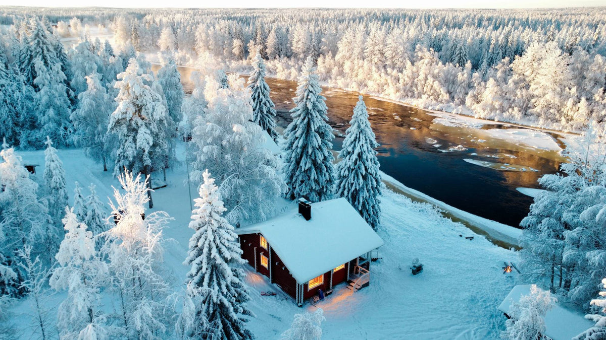 Villa Hiisi riverside lodge near Ranua Wildlife Park in Finnish Lapland